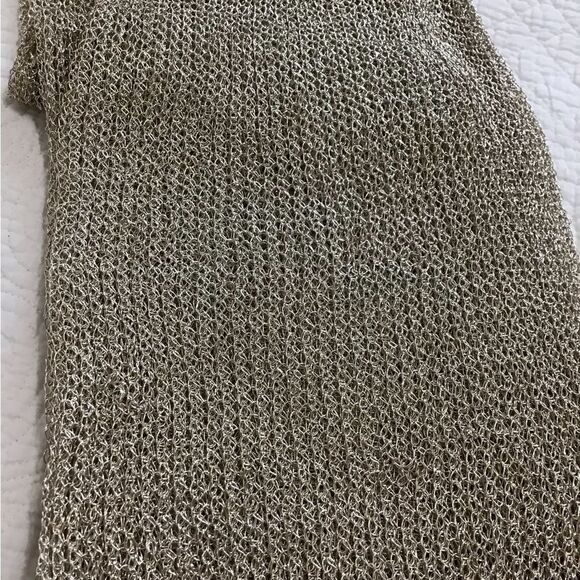 South Beach Gold Mesh Coverup Pants Size Large - Picture 11 of 11